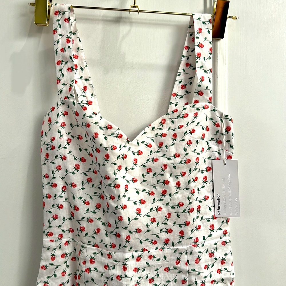 🌷Reformation “Miso” Floral Linen Mini Dress - size 2-*NWT*🌷